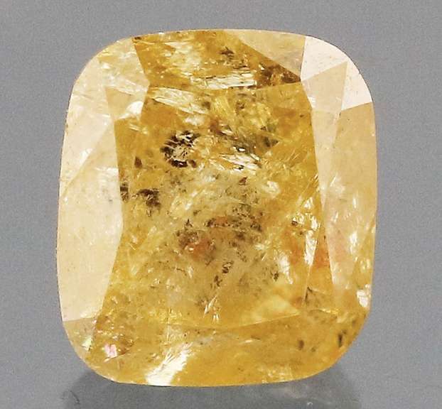 Rare .51ct cushion cut golden Diamond
