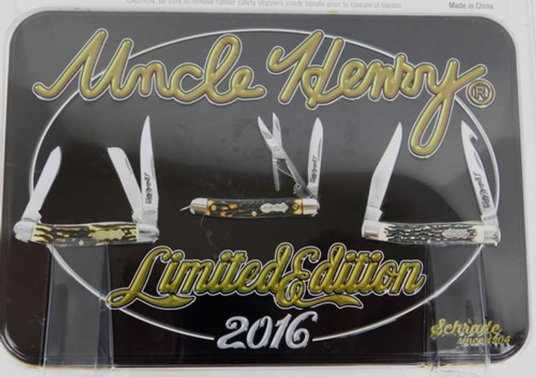 Uncle Henry Limited Ed. 2016 3 Knife Set - Unopened