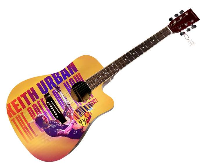 Keith Urban Autographed Signed Custom Graphics Photo Guitar ACOA