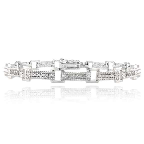 1/4ct Diamond Bar Link Bracelet