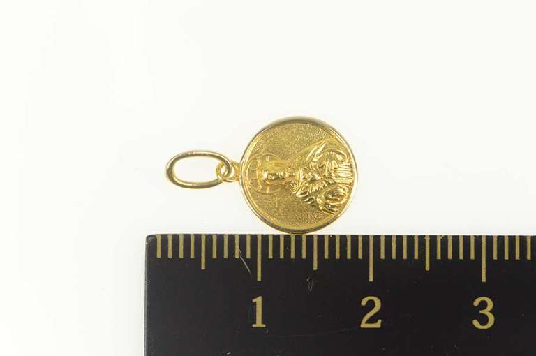 14K Yellow Gold Virgin Mary Sacred Heart Christian Faith Charm/Pendant