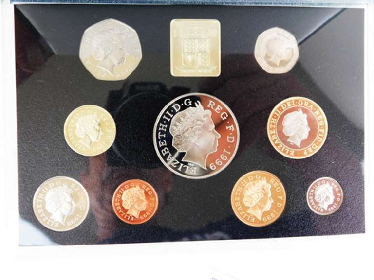 1999 U.K. Proof Coin Set w/COA - Memory of Diana