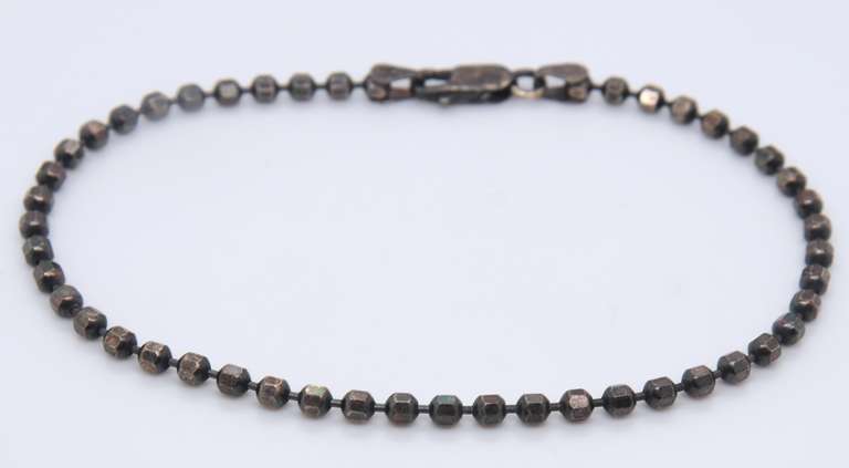 Vintage Sterling Silver Ball Link Bracelet
