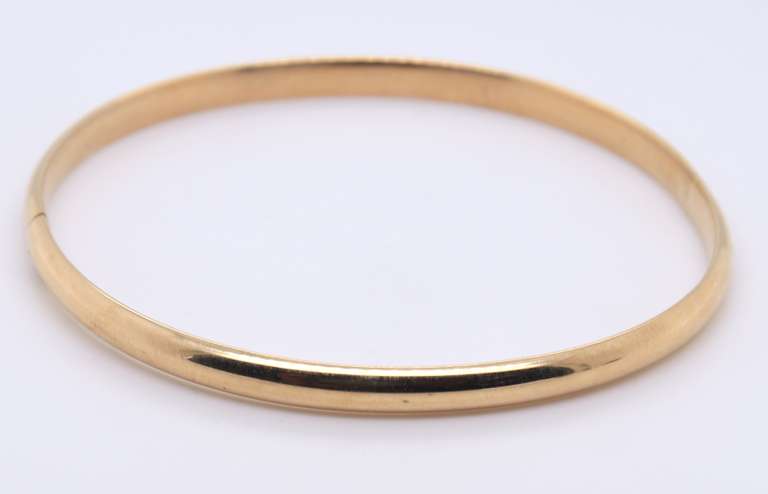 14KT Yellow Gold Plain Bangle