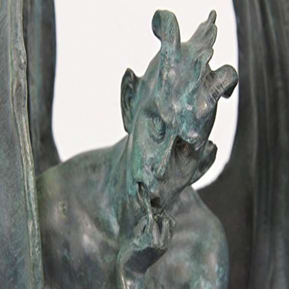 Green Patina Devil Bronze Sculpture