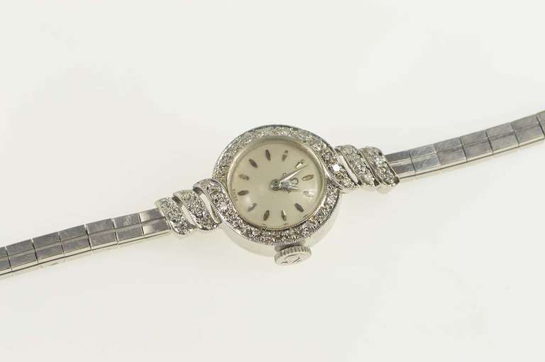 0.50 Ctw Diamond Omega 12.2mm Face Women's Watch