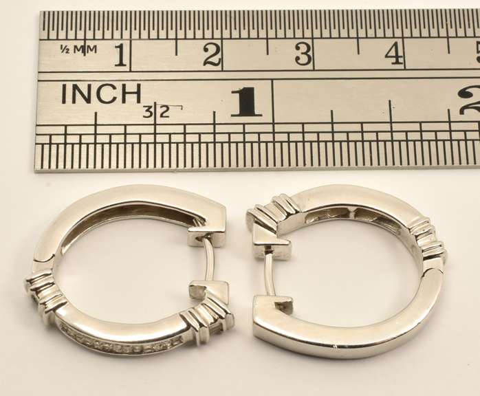 Nice Quality Invisibly Set Diamond Earrings