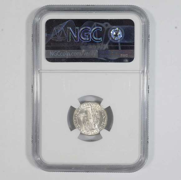 MS67 FB 1945-D Mercury Dime - Graded NGC