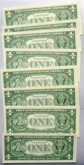 11 CU 1957 B $1 Silver Certificates