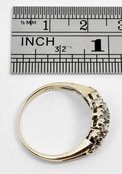 Tasteful 14k WG Cluster Ring