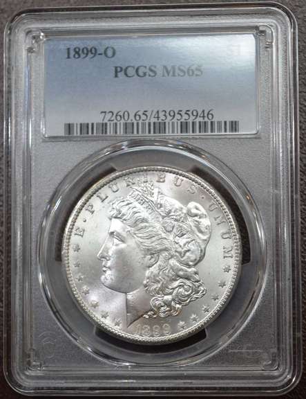 1899-O Morgan Silver Dollar PCGS MS65.