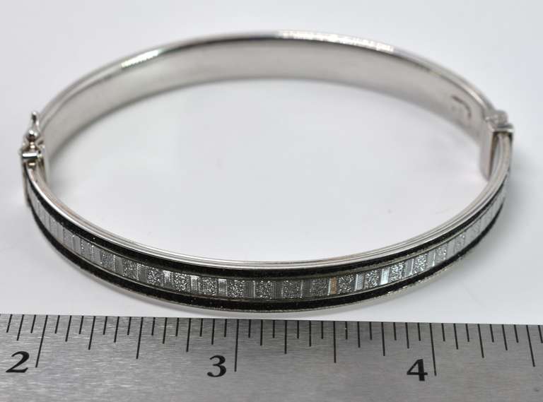 Sterling Silver Bracelet Covered With Crystals