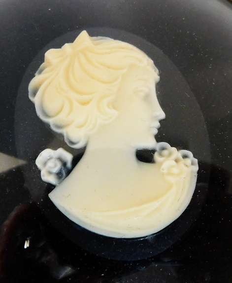 Vintage Peter Bates Miniature Framed Cameo