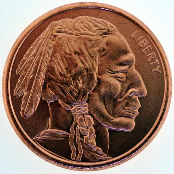 Buffalo Nickel 1 oz Copper Round
