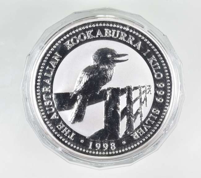 1998 Australia 30 Dollars - Kookaburra - 1 Kilo .999 Fine Silver