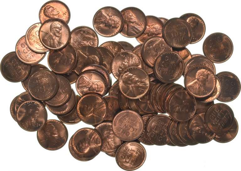 Lot of (79) 1929 BU Lincoln Wheat Cents