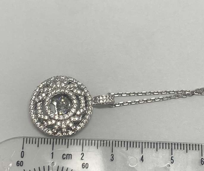 Vintage Beauty Silver Large Round Pendant
