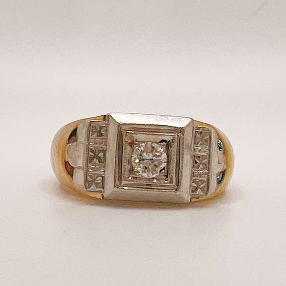 14kt Solid Gold & Diamond Ring