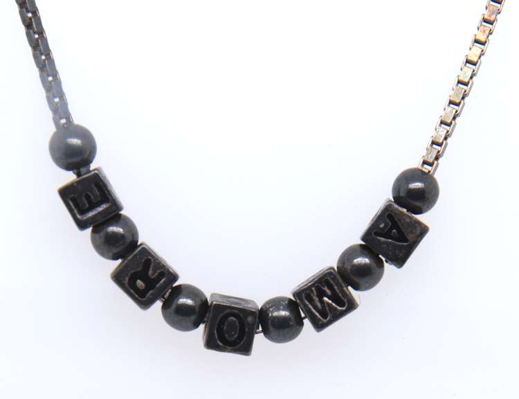 Vintage Sterling Silver Amore Necklace
