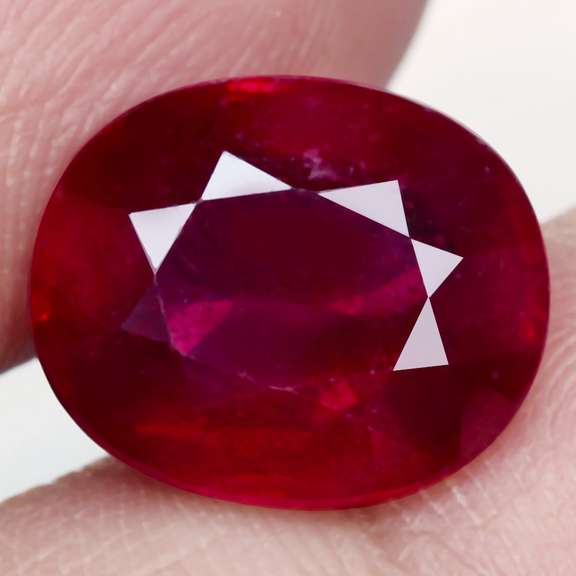 Glistening 6.12ct blood red Ruby