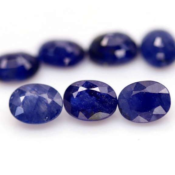 Heavy 13.24ct cobalt blue Sapphire set from Madagascar