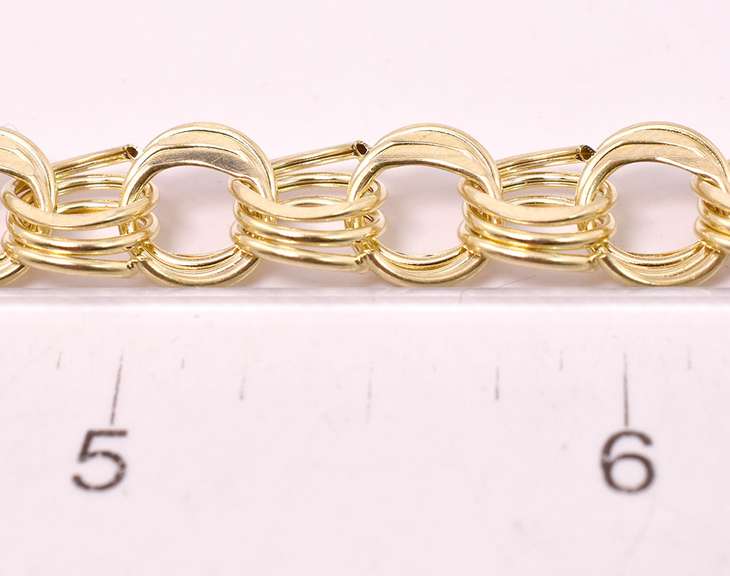 Gorgeous Triple Ring Bracelet in 14K Yellow Gold
