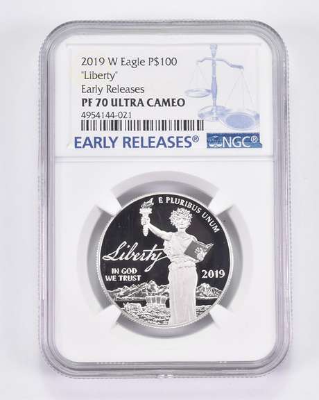 PF70 UCAM 2019-W $100 Liberty Platinum Eagle Early Releases Graded NGC