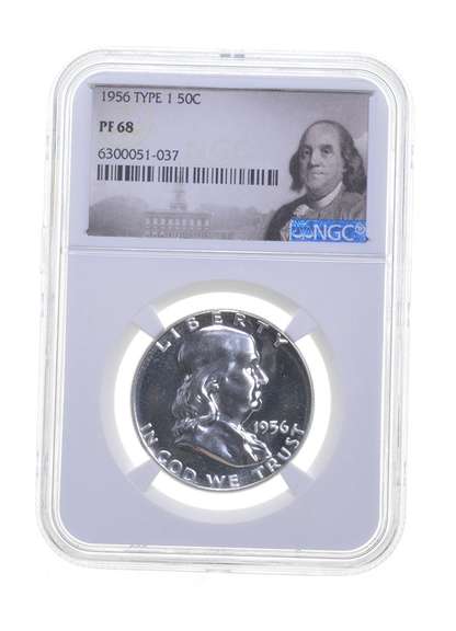 PF68 1956 Franklin Half Dollar - Type 1 - Graded NGC