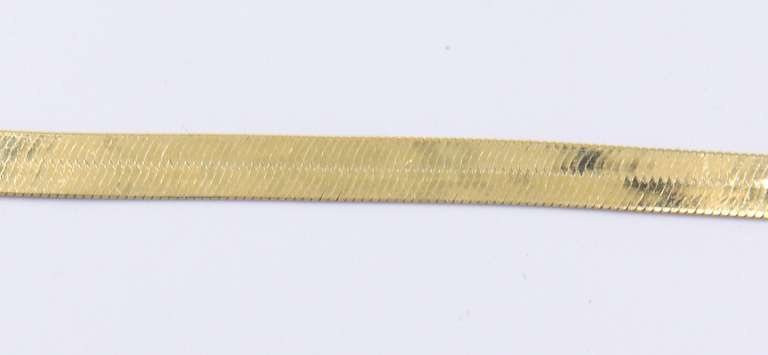Vintage Sterling Silver Signed Herringbone Necklace