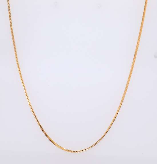 Simple 22kt Yellow Gold Foxtail Chain Necklace