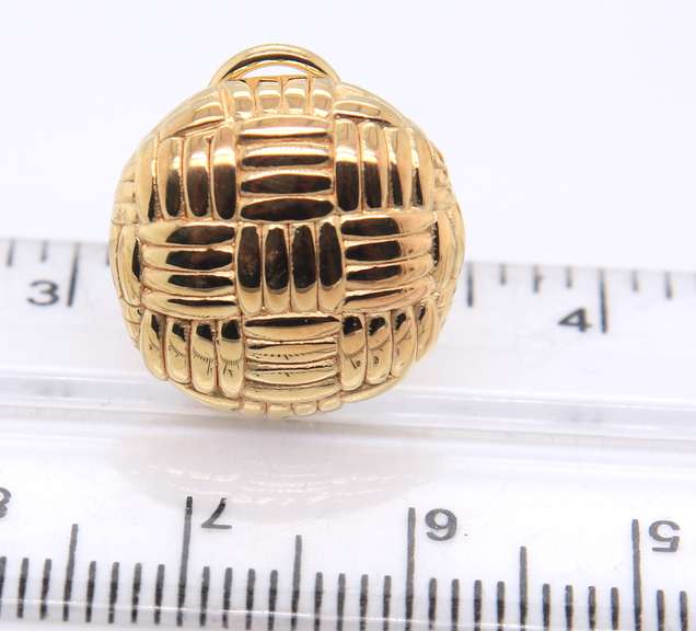 Favorite Yellow Gold Textured Button Earrings