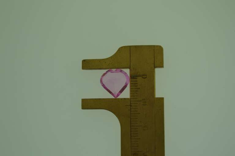 5.30ct Heart Shape Pink Sapphire Loose Stone
