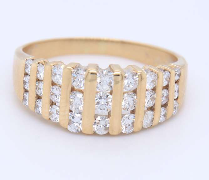 Fantastic Yellow Gold 1.25ctw Channel Set Diamond Band