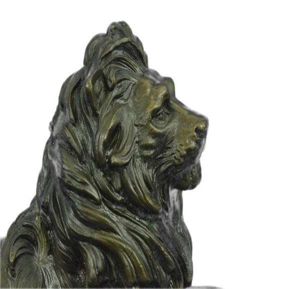 African Lion Wild Life Animal Edition Bronze Sculpture