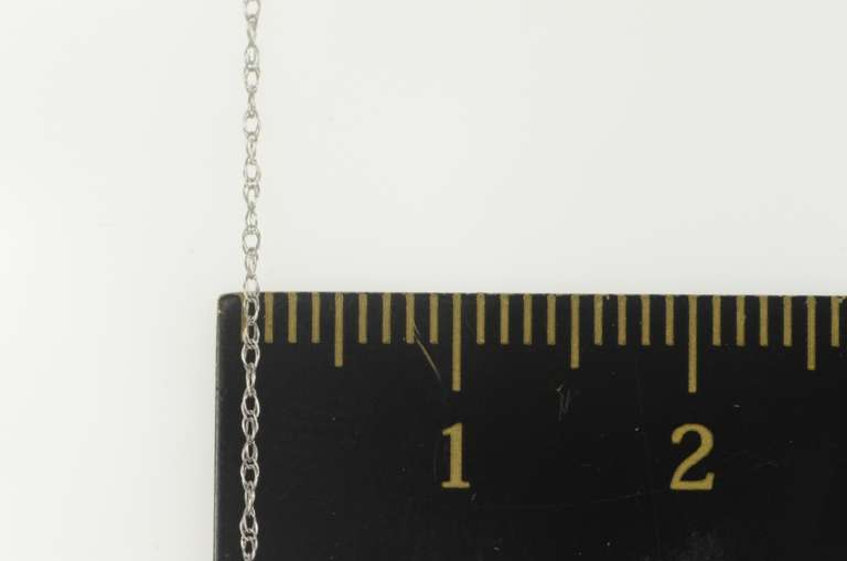 14K White Gold 0.6mm Rolling Spiral Twist Link Simple Chain Necklace