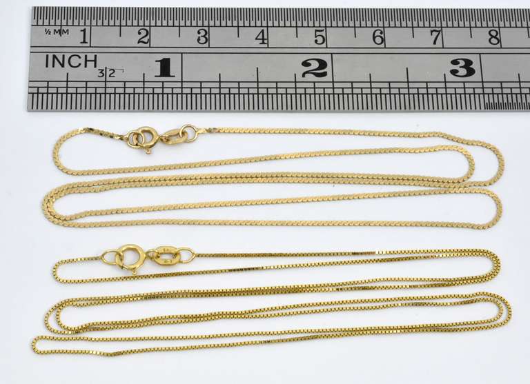 Two 14k YG Pendant Necklaces