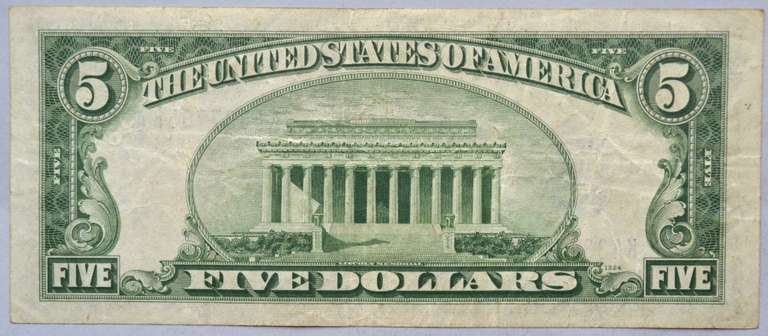 $ 5 1935 A North Africa Emergency Issue Silver Certificate