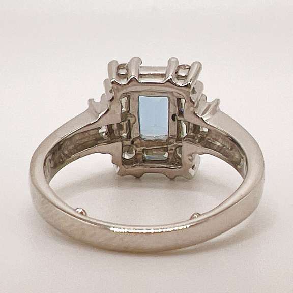 Aquamarine & Diamond Cocktail Ring