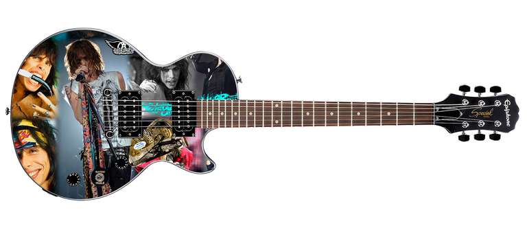 Aerosmith Steven Tyler Live Autographed Custom Graphics Gibson Epiphone Guitar ACOA