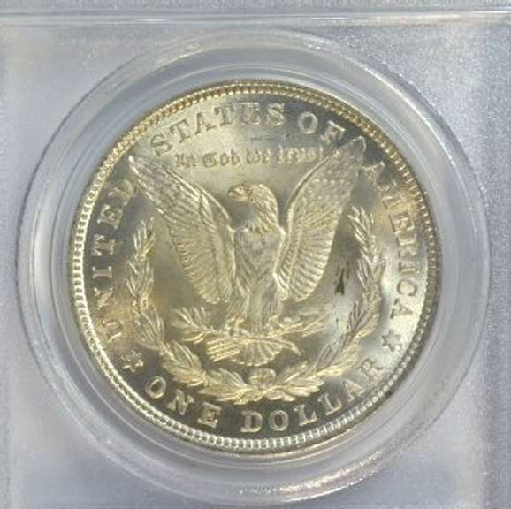 Virtual Gem BU 1921 Morgan Silver Dollar. PCGS MS64