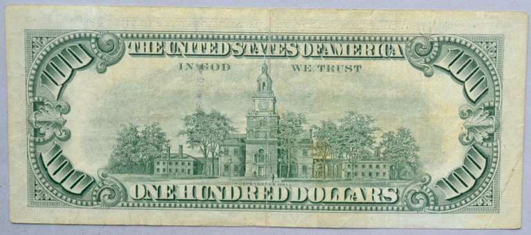 $100 1966 Fowler Red Seal US Note