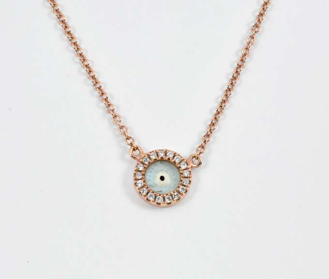 Cute Eye Pendant with Diamonds