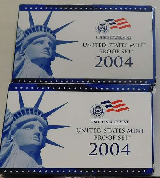 2 each: 2004 PROOF Sets, harder date
