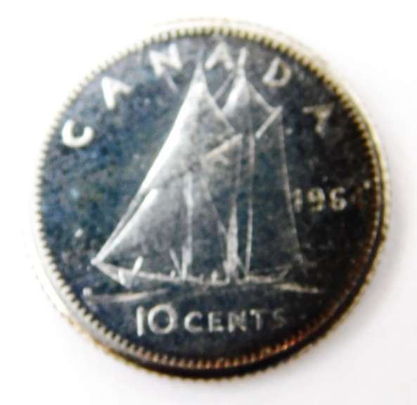 1964 Ten Cent Silver Canada Coin