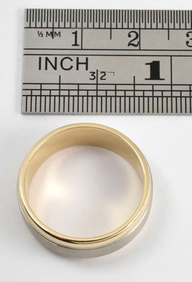 Elegant White and Yellow Gold Band