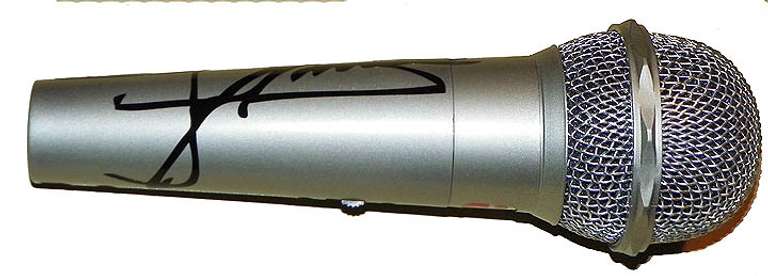 Gene Simmons Kiss Autographed Signed Facsimile Microphone