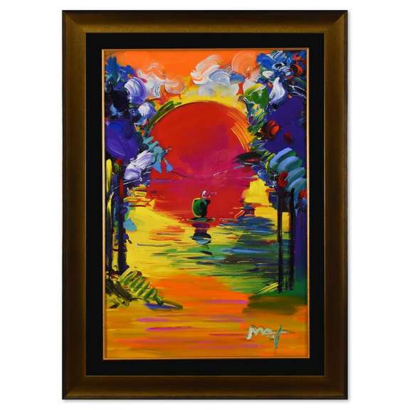 Peter Max, "Better World" Framed One-Of-A-Kind Acrylic Mixed Media (33" x 45"), Hand Signed with Letter of Authenticity.