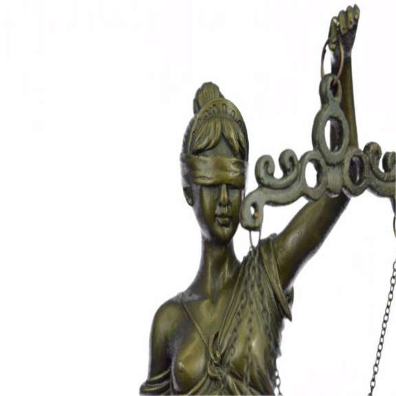 Lady Blind Justice Bronze Statue