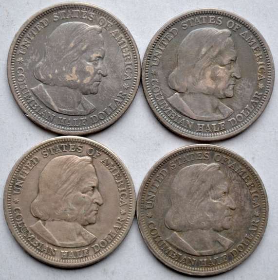 4 1893 Columbian Expo Comm Halves