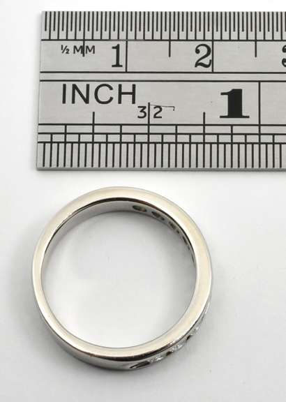 Useful 14k White Gold Diamond Band